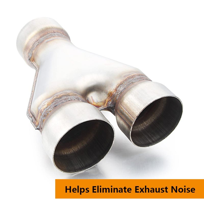 A-KARCK Exhaust Y Pipe 3" Inlet, A-KARCK 3" Outlet Y Pipe Create Dual Exhausts Withstands High Temperatures - Image 2